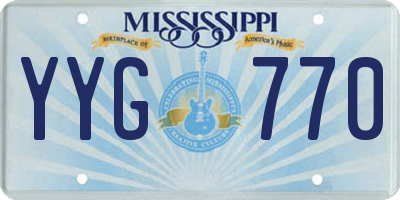 MS license plate YYG770