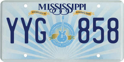 MS license plate YYG858