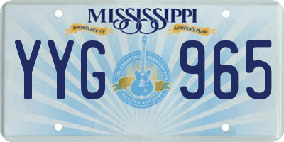 MS license plate YYG965