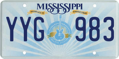 MS license plate YYG983