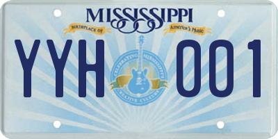 MS license plate YYH001