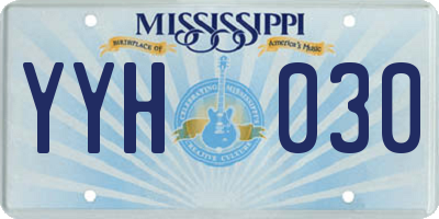 MS license plate YYH030