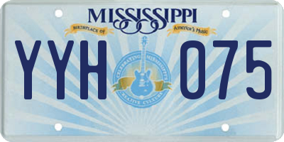 MS license plate YYH075