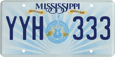 MS license plate YYH333