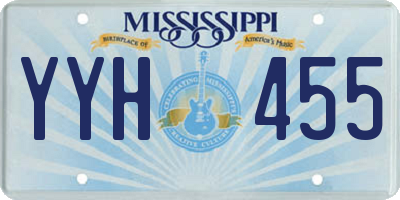 MS license plate YYH455
