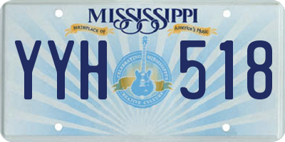 MS license plate YYH518
