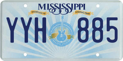 MS license plate YYH885