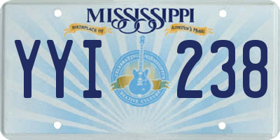 MS license plate YYI238