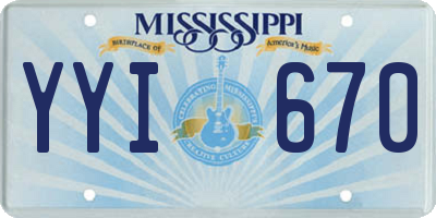 MS license plate YYI670