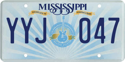 MS license plate YYJ047