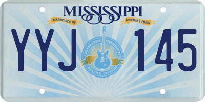 MS license plate YYJ145