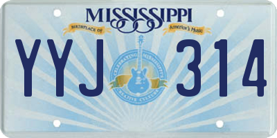 MS license plate YYJ314