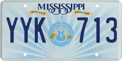 MS license plate YYK713