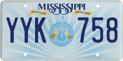 MS license plate YYK758