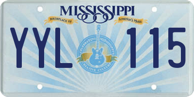 MS license plate YYL115