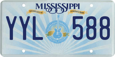 MS license plate YYL588