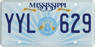 MS license plate YYL629
