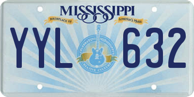 MS license plate YYL632