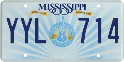 MS license plate YYL714