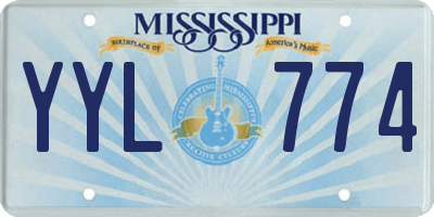 MS license plate YYL774