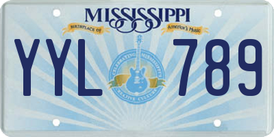 MS license plate YYL789