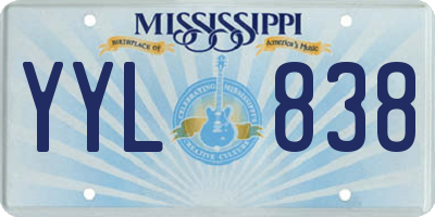 MS license plate YYL838