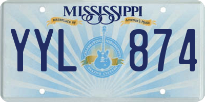 MS license plate YYL874