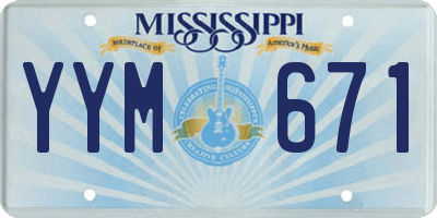 MS license plate YYM671