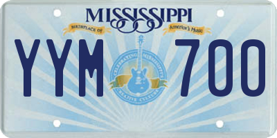 MS license plate YYM700