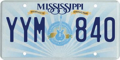 MS license plate YYM840