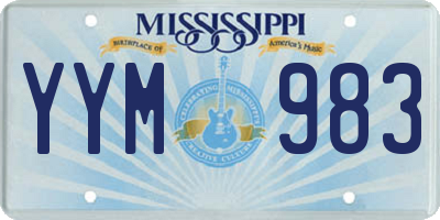 MS license plate YYM983