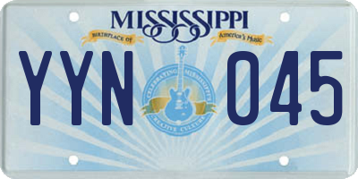 MS license plate YYN045