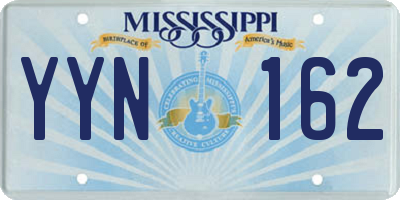 MS license plate YYN162
