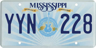 MS license plate YYN228