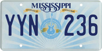 MS license plate YYN236