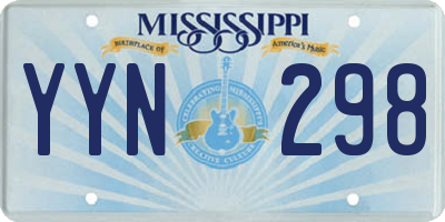 MS license plate YYN298