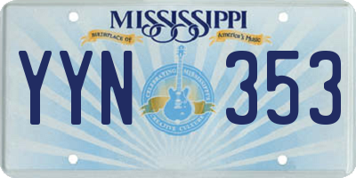 MS license plate YYN353