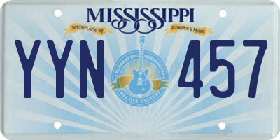 MS license plate YYN457