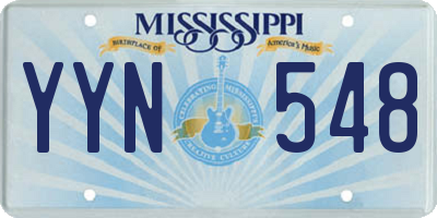 MS license plate YYN548