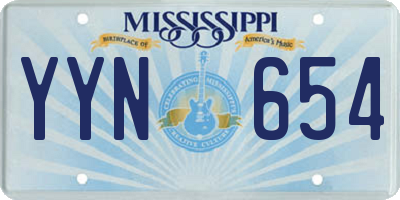 MS license plate YYN654