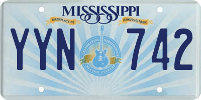 MS license plate YYN742