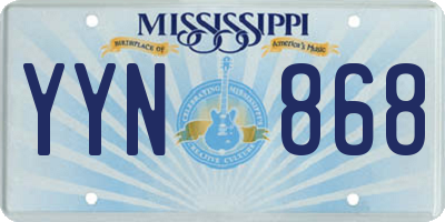 MS license plate YYN868