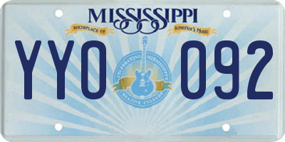 MS license plate YYO092