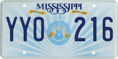MS license plate YYO216