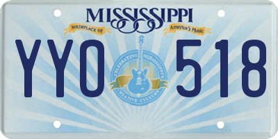 MS license plate YYO518