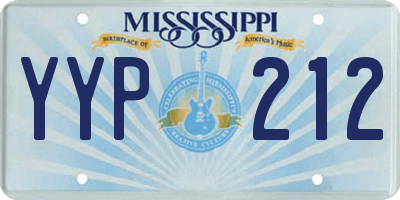 MS license plate YYP212