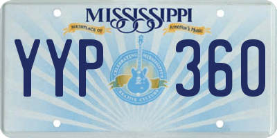 MS license plate YYP360