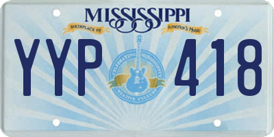 MS license plate YYP418