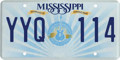 MS license plate YYQ114