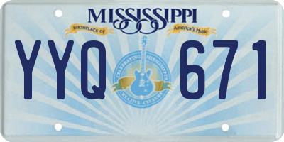 MS license plate YYQ671